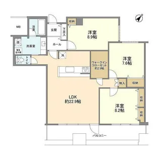 東京都渋谷区東1【マンション】の間取り