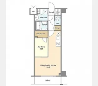 ディームス初台II【2階】の間取り