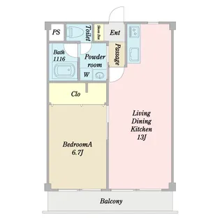 メゾンシカノII【3階】の間取り