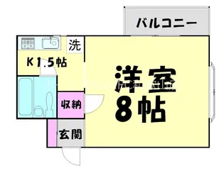 コーポホワイト名草【1階】の間取り