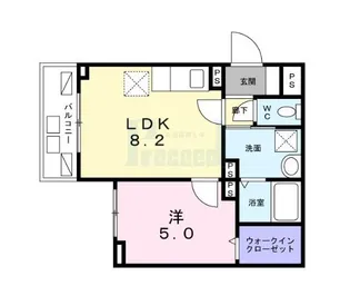 グレイシャス千早【3階】の間取り