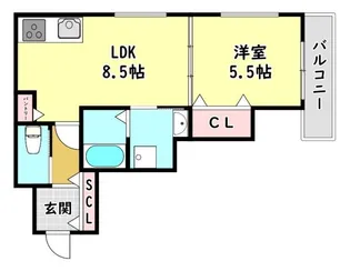 大阪府守口市金田町6【アパート】の間取り