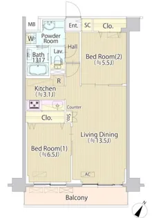 SASAZUKA TODAY【4階】の間取り