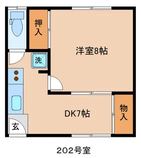 和庄登町貸アパート【2階】の間取り