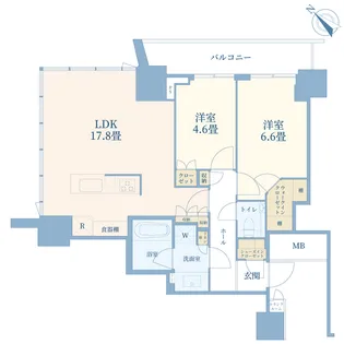 MID TOWER GRAND【10階】の間取り