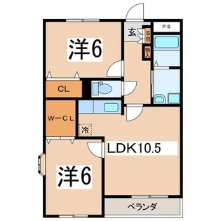 ラ・ルミエール【2階】の間取り