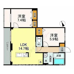 フォレストタウン【1階】の間取り
