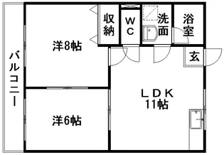 ドーソン【1階】の間取り