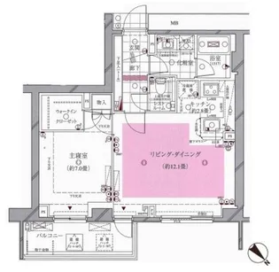 ピアースコード中目黒【3階】の間取り