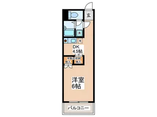 ローズコート境川【4階】の間取り