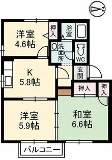 フレグランスボヌール A棟【1階】の間取り