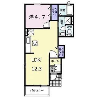 グレスコートII【1階】の間取り
