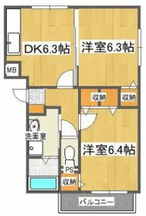 徳島県徳島市南佐古四番町【マンション】の間取り