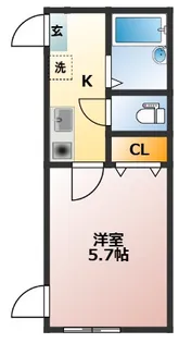 ユニタウン赤羽【1階】の間取り