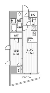 シーズンフラッツ大井町【12階】の間取り