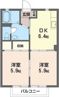 AMOURミズノ【2階】の間取り