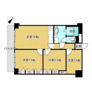 ハイマート行徳【6階】の間取り