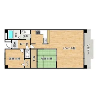 スクエア貝塚2番館【13階】の間取り