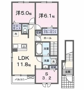 ミモザ2【2階】の間取り