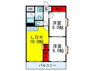 オーネス緑地公園【1階】の間取り