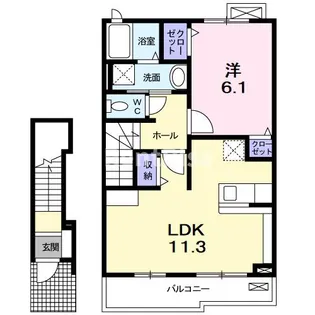ベルフィーユA【2階】の間取り