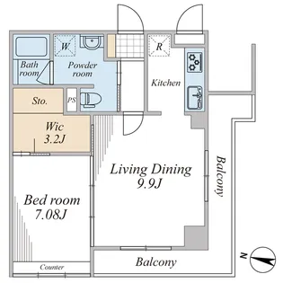 横浜山手ガーデニア【6階】の間取り