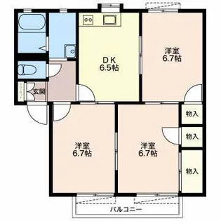ラカーサ【2階】の間取り