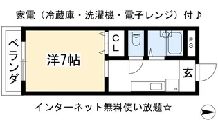 ハニークリーク【1階】の間取り