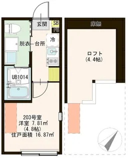 Charme HigashiTateishi【2階】の間取り