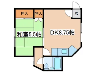 田中マンション(新富)【2階】の間取り