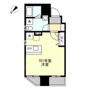 T&F KANNAI BLDG【7階】の間取り