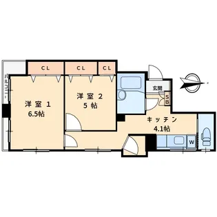 秀明コーポラス【6階】の間取り