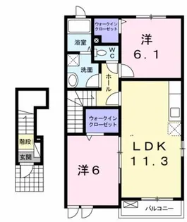 アルカンシエル市原 B【2階】の間取り