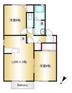 セジュール青山C【1階】の間取り