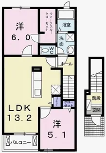 サンライズ【2階】の間取り