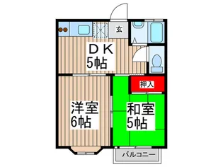 コーポ仲田2【2階】の間取り