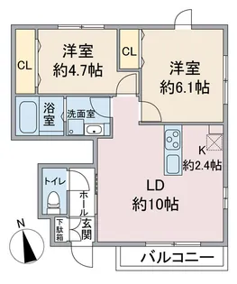 イーストヒルズ【1階】の間取り