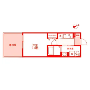 ジョーパレス鵠沼海岸【1階】の間取り