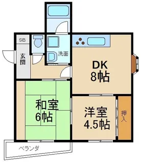 富尾ビル星田【4階】の間取り