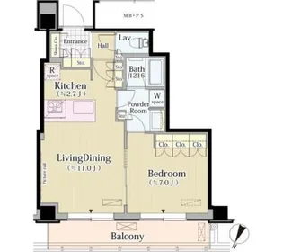 メルクマール京王笹塚レジデンス【18階】の間取り