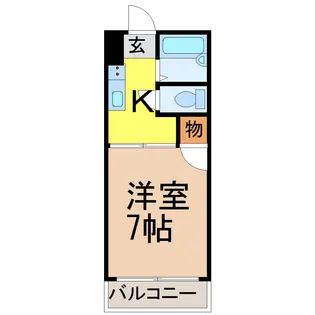 タウニィかわきん【1階】の間取り