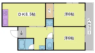 ラムール花山A棟【3階】の間取り