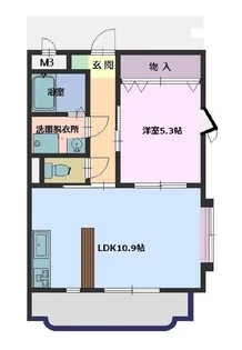 イーストヒルズ C【3階】の間取り