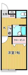 ハイツおおつき【1階】の間取り