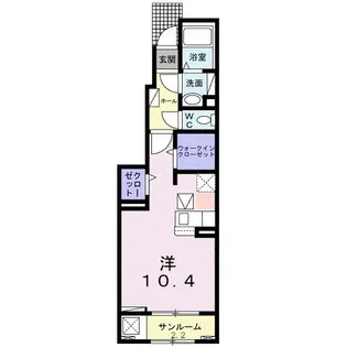 グランブルー【1階】の間取り