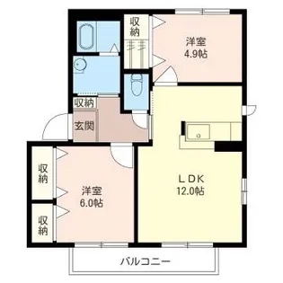 プレザントハイムA【2階】の間取り