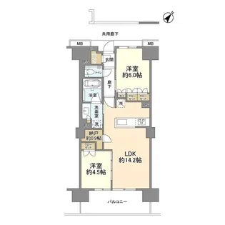 プラウドシティ方南町【9階】の間取り