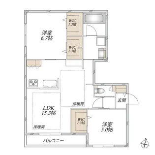 仮)下倉田町メゾン【2階】の間取り