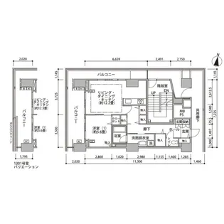 東雲キャナルコートCODAN16号棟【13階】の間取り