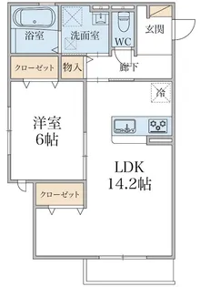 Luana Court A【3階】の間取り